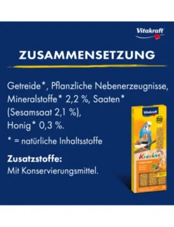 Vitakraft Kräcker 3er für Sittiche Honig & Sesam 90g