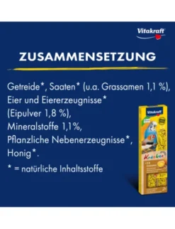Vitakraft Kräcker 2er für Sittiche Ei & Grassamen 54g