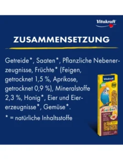Vitakraft Kräcker 2er für Sittiche Aprikose & Feige 60g