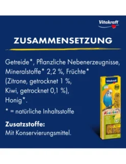 Vitakraft Kräcker 2er für Sittiche Kiwi & Citrus 60g