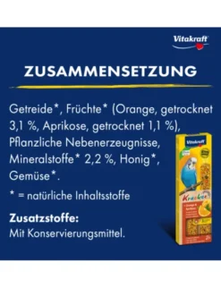 Vitakraft Kräcker 2er für Sittiche Orange & Aprikose 60g