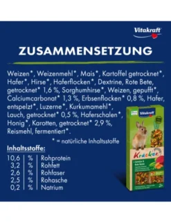 Vitakraft Kräcker 2er für Zwergkaninchen Gemüse & Rote Beete 112g