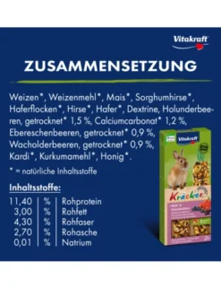 Vitakraft Kräcker 2er für Zwergkaninchen Wald- & Holunderbeere 112g