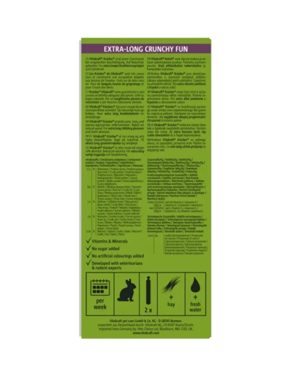Vitakraft Kräcker 2er für Zwergkaninchen Traube & Nuss 112g