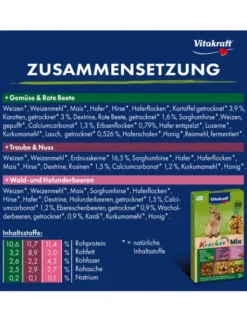 Vitakraft Kräcker 3er für Zwergkaninchen Gemüse, Nuss & Waldbeere 168g