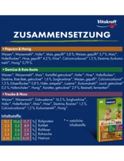 Vitakraft Kräcker 3er für Zwergkaninchen Popcorn, Gemüse & Nuss 160g