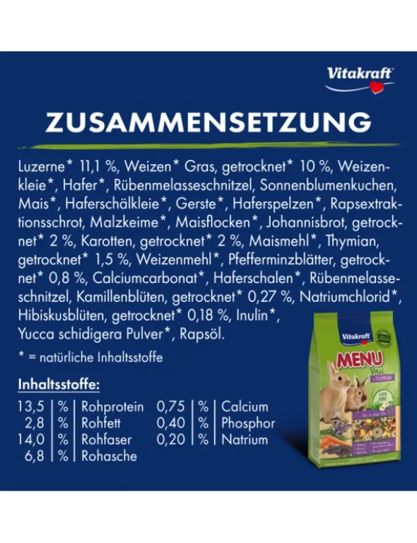 Vitakraft Menü Vital für Zwergkaninchen 1kg