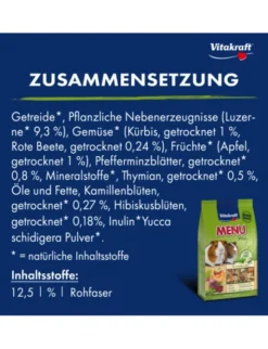 Vitakraft Menü Vital+Vitamin C für Meerschweinchen 1kg