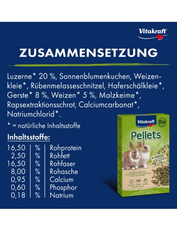 Vitakraft Pellets + Malz für Zwergkaninchen 1kg