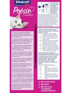 Vitakraft Poésie Classique in Gelée 3x mit Huhn, 3x mit Geflügel, 3x mit Pute, 3x mit Ente 1kg
