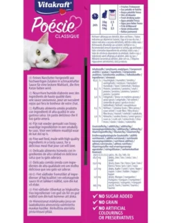 Vitakraft Poésie Classique in Sauce 3x mit Huhn, 3x mit Truthahn, 3x mit Rind, 3x mit Lachs 1kg