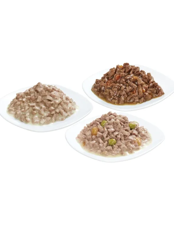 Vitakraft Poésie Création in Sauce Multipack 2 x mit Huhn & Gartengemüse, 2 x mit Rind & Karotte, 2 x mit Pute in Käsesauce 510g
