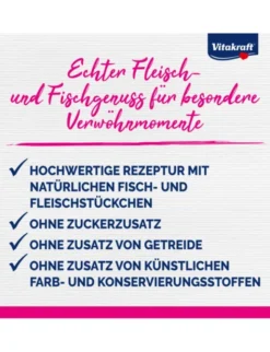 Vitakraft Poésie Délice Meat & Fish in Gelée 3 x mit Putenbrust, 3 x mit Lachs 510g