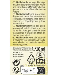 Vitakraft Vita Fit Multivitamin Multi Vitamin 10ml