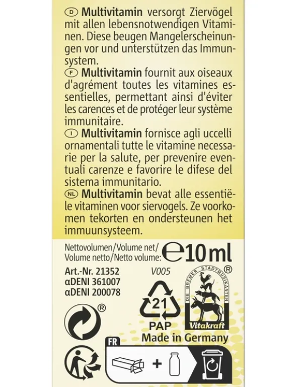 Vitakraft Vita Fit Multivitamin Multi Vitamin 10ml