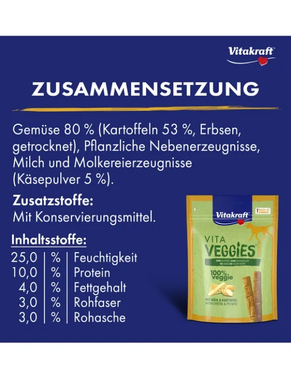 Vitakraft Vita Veggies Sticks Kartoffel & Erbse 80g