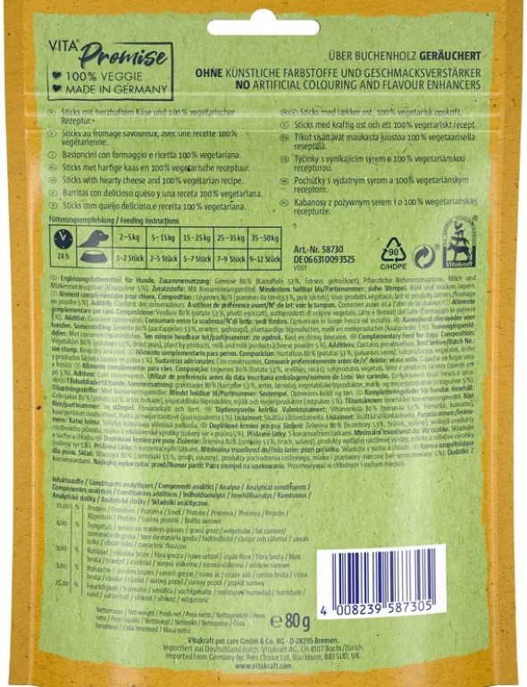 Vitakraft Vita Veggies Sticks Kartoffel & Erbse 80g