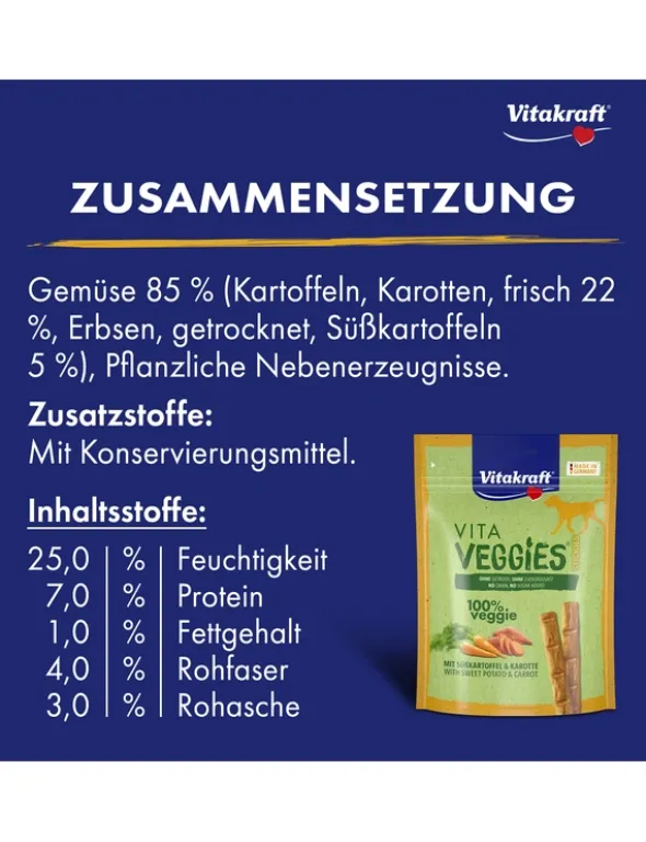 Vitakraft Vita Veggies Sticks Süßkartoffel & Karotte 80g