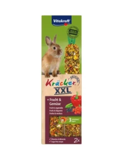 Vitakraft XXL Kräcker 2er für Zwergkaninchen Frucht & Gemüse 180g