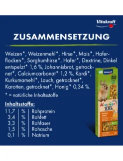 Vitakraft XXL Kräcker 2er für Zwergkaninchen Honig & Dinkel 180g