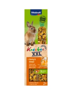 Vitakraft XXL Kräcker 2er für Zwergkaninchen Honig & Dinkel 180g