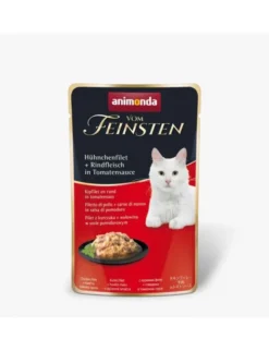 Vom Feinsten Adult Hühnchenfilet & Rindfleisch in Tomatensauce 50g