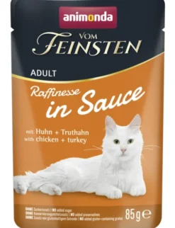 Vom Feinsten Adult Raffinesse in Sauce mit Huhn + Truthahn 85g