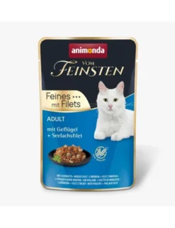 Vom Feinsten Feines mit Filets Adult mit Geflügel & Seelachsfilet 85g