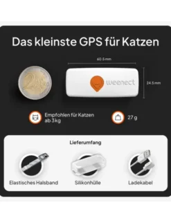 Weenect XS GPS Tracker für Katzen weiß