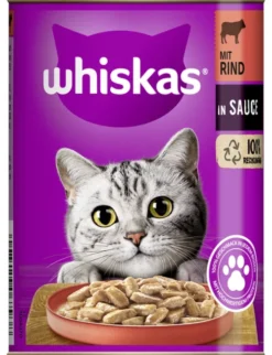 whiskas 1+ in Sauce mit Rind 400g