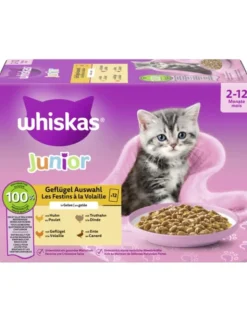 whiskas Junior Geflügel Auswahl in Gelee 1kg