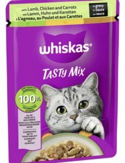whiskas Tasty Mix in Sauce mit Lamm, Huhn und Karotten 85g