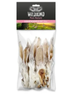 WILDKIND Pure Nature Kaninchenohren mit Fell 100g