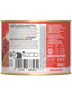 WOW Cat Adult Rind Pur 200g