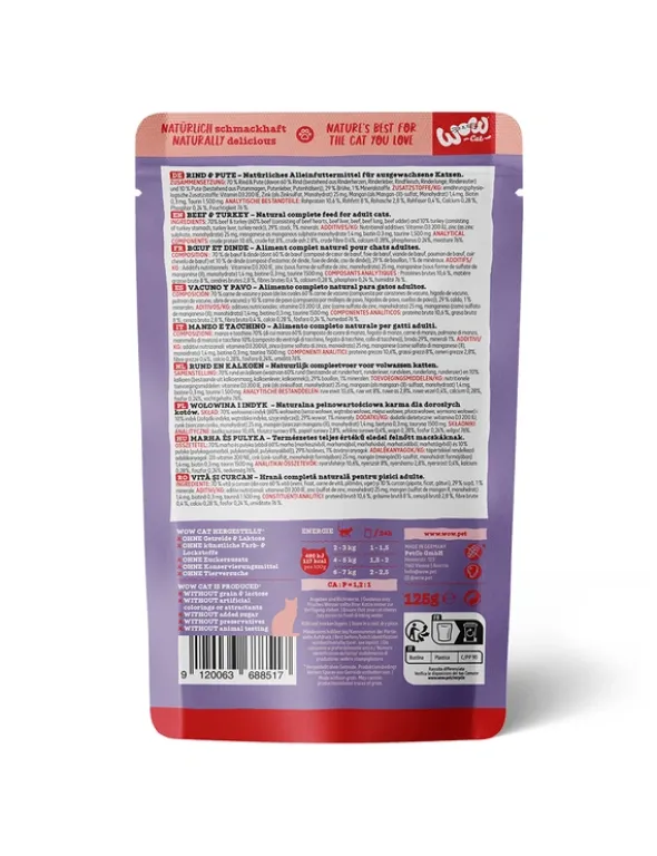 WOW Cat Adult Rind & Pute 125g