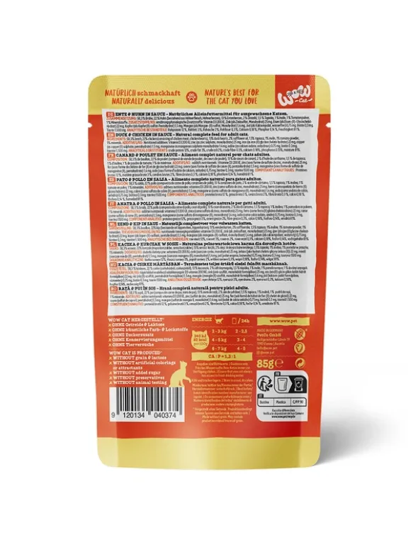 WOW Cat in Sauce Ente & Huhn 85g