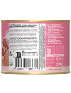 WOW Cat Junior Geflügel & Leber 200g
