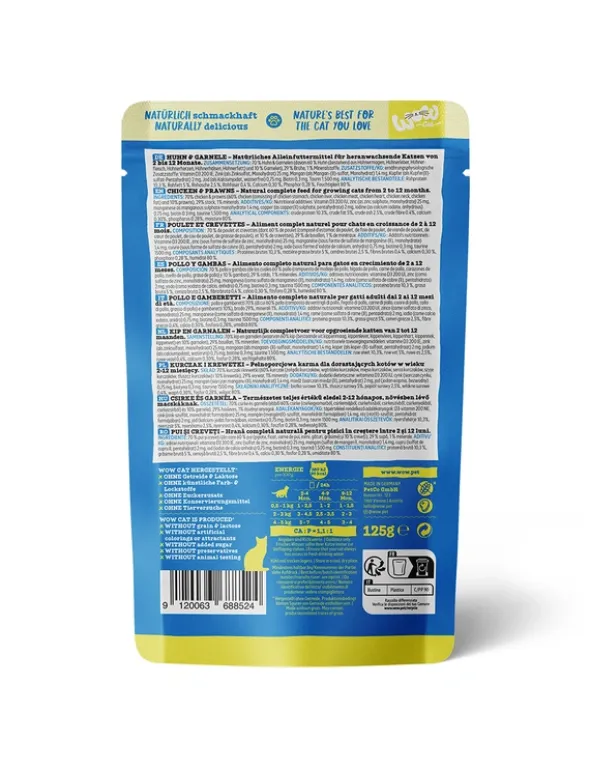 WOW Cat Junior Huhn & Garnele 125g