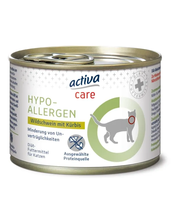 6 x activa care Hypoallergen Wildschwein mit Kürbis 200g