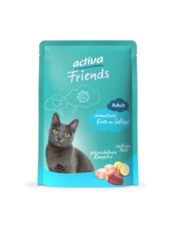 12 x activa Friends Adult Ente an Geflügel 85g