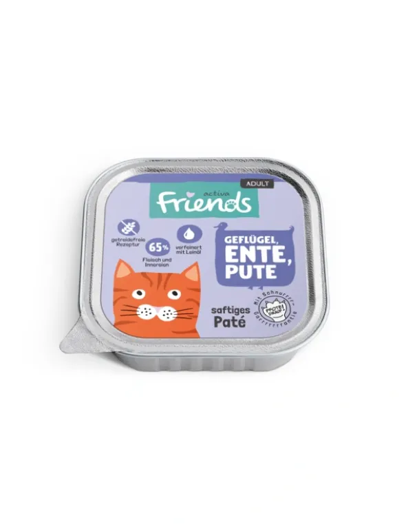 16 x activa Friends Adult Geflügel, Ente & Pute 100g