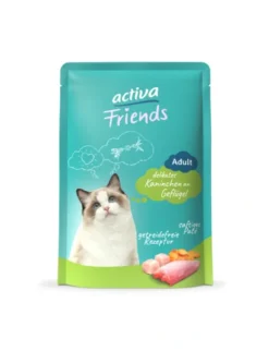 12 x activa Friends Adult Kaninchen an Geflügel 85g