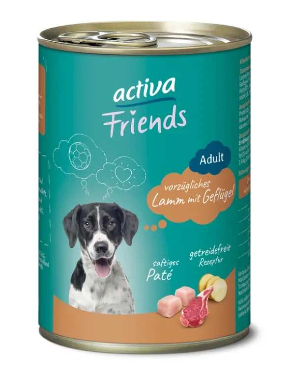 6 x activa Friends Adult Lamm mit Geflügel 400g