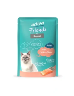 12 x activa Friends Adult Ragout Lachs 85g