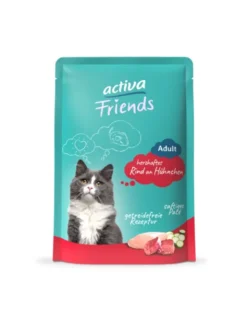 12 x activa Friends Adult Rind an Hühnchen 85g