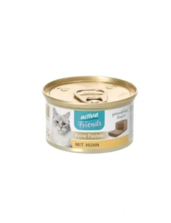 24 x activa Friends Feine Pastete Adult mit Huhn 85g