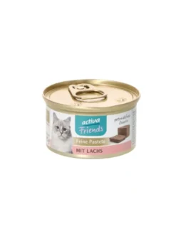 24 x activa Friends Feine Pastete Adult mit Lachs 85g