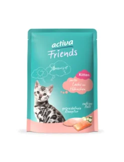 12 x activa Friends Kitten Ragout Lachs & Huhn 85g