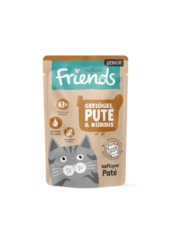 12 x activa friends Senior Geflügel, Pute & Kürbis 85g