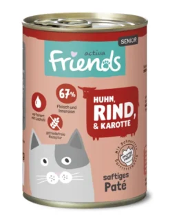 6 x activa Friends Senior Huhn, Rind & Karotte 400g